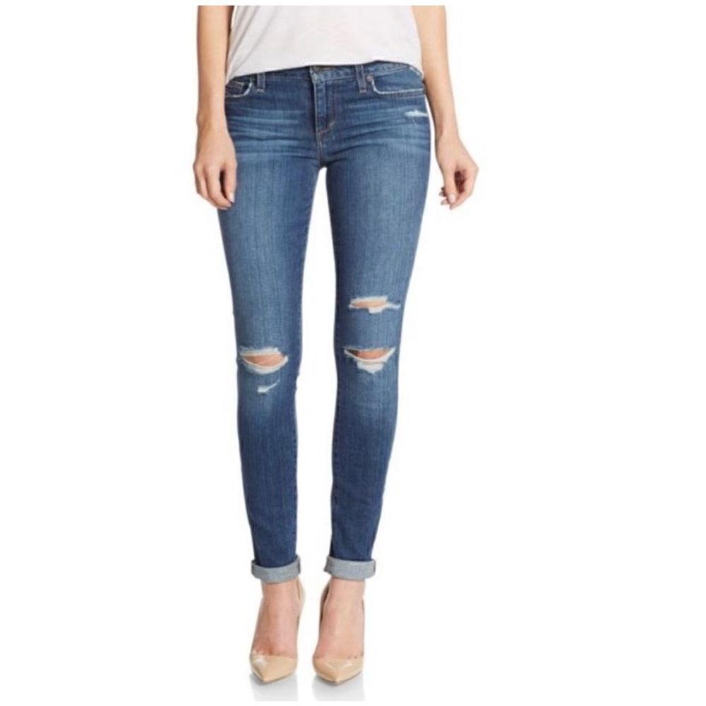 Joe's The Skinny Distressed Ripped Denim Jeans in Annette Wash Women’s Size 27